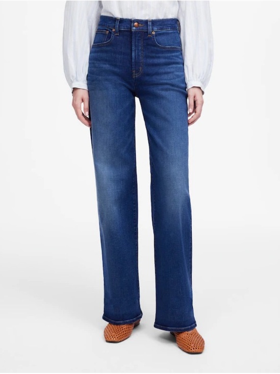 Madewell Denim - Madewell Perfect Vintage Wide Leg Jeans 27 Harvey Wash High Rise Stretch
